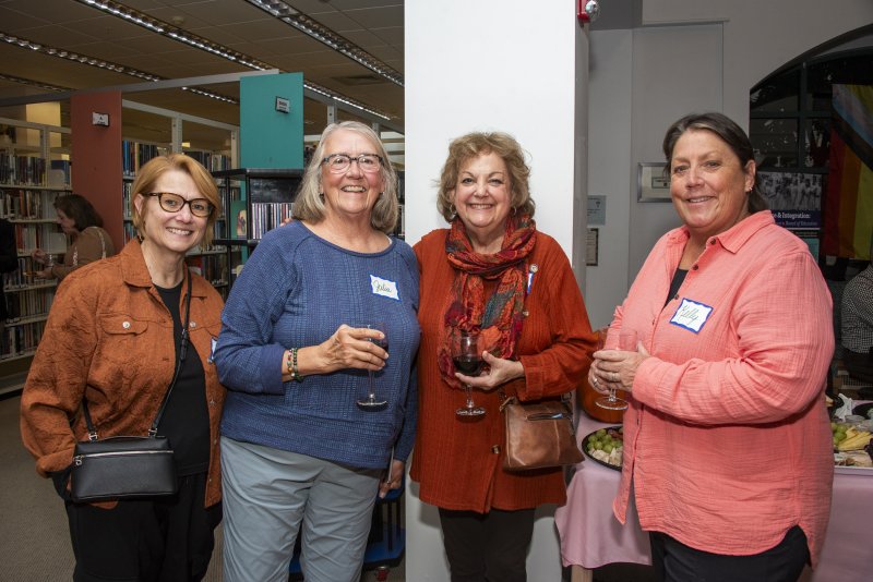 Enjoying laughs at the party are (l-r) Sarah Barr, Julia Ellis, Lana O’Hollaren and Kelly Williamson.